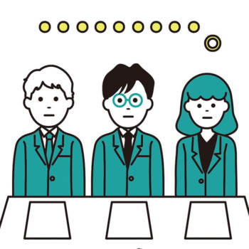 物流会社の会社説明会の資料イラスト